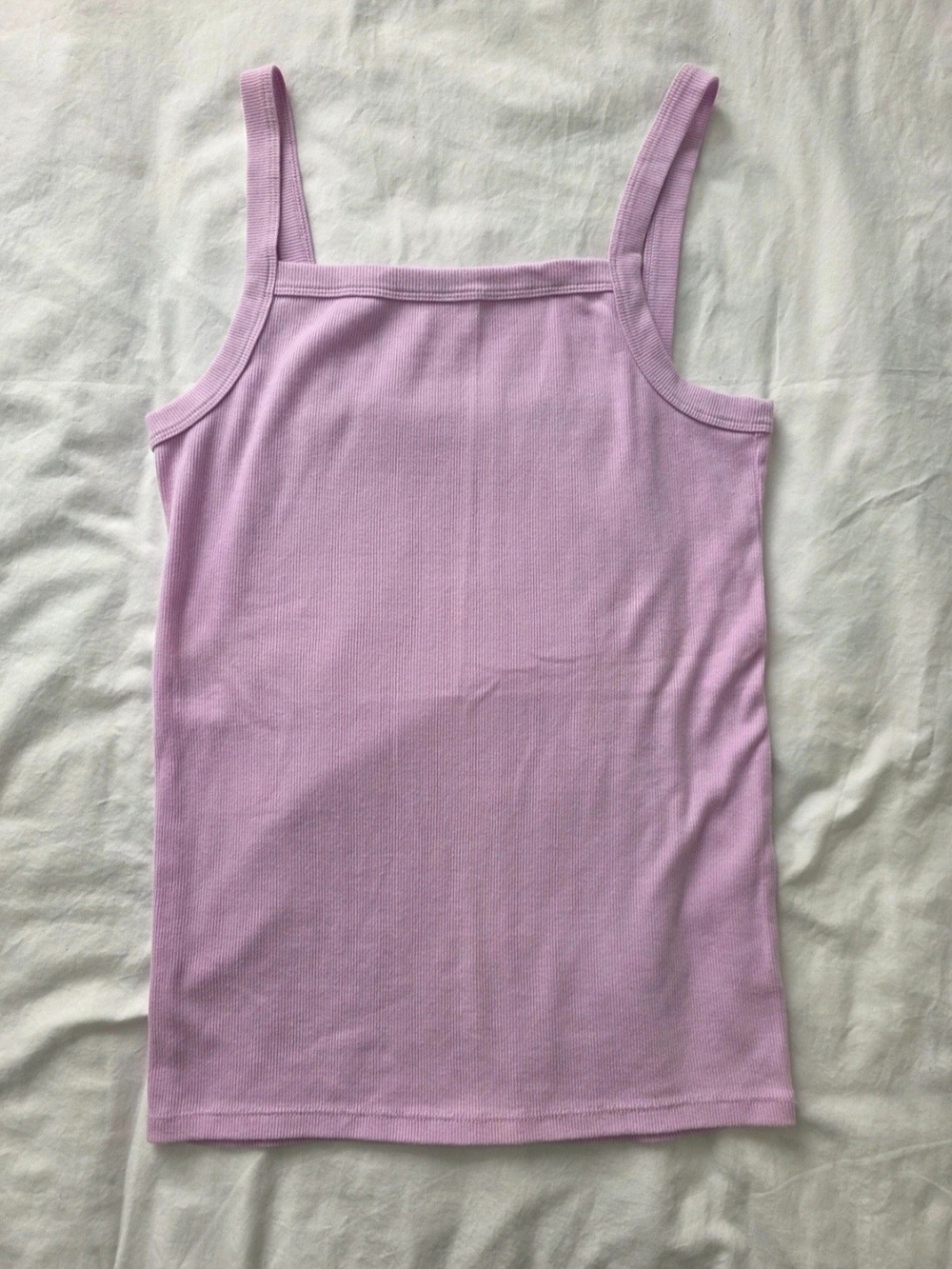 Old Navy Lilac Ribbed Square-Neck Slim Fit Tank
